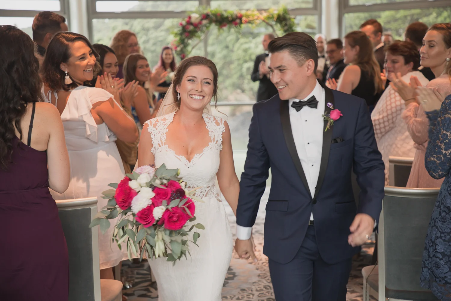 just married bride and groom