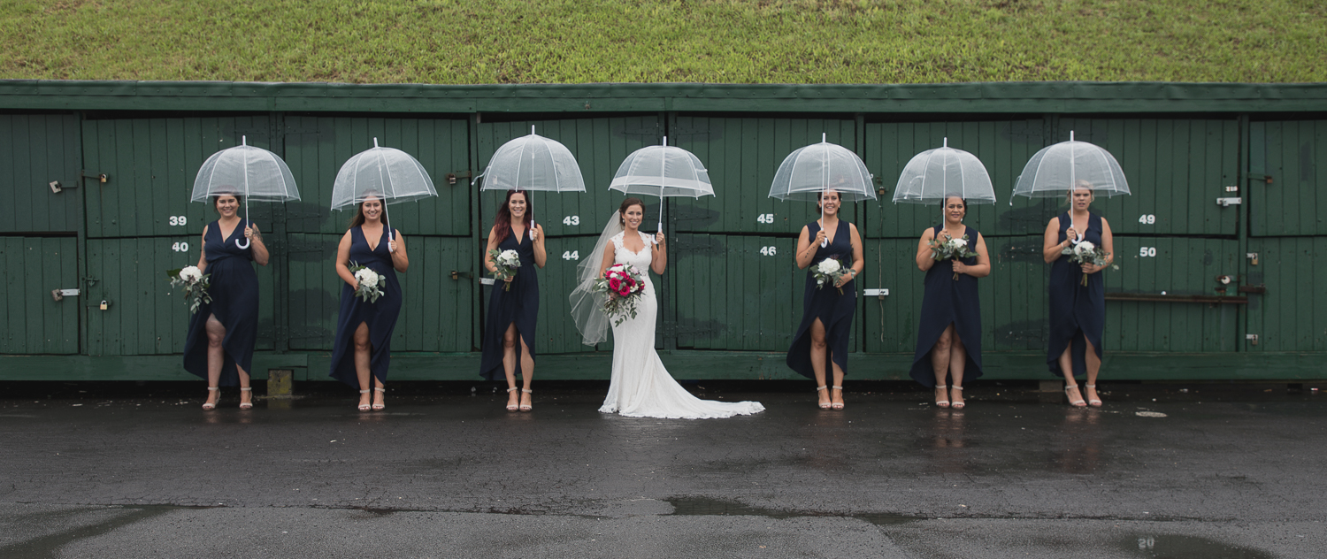 bride and bridesmaids together