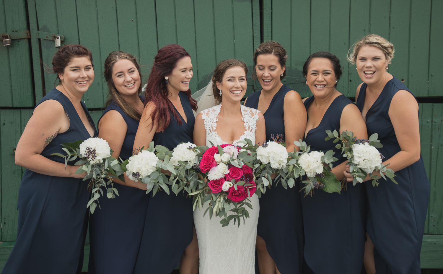 bride and bridesmaids