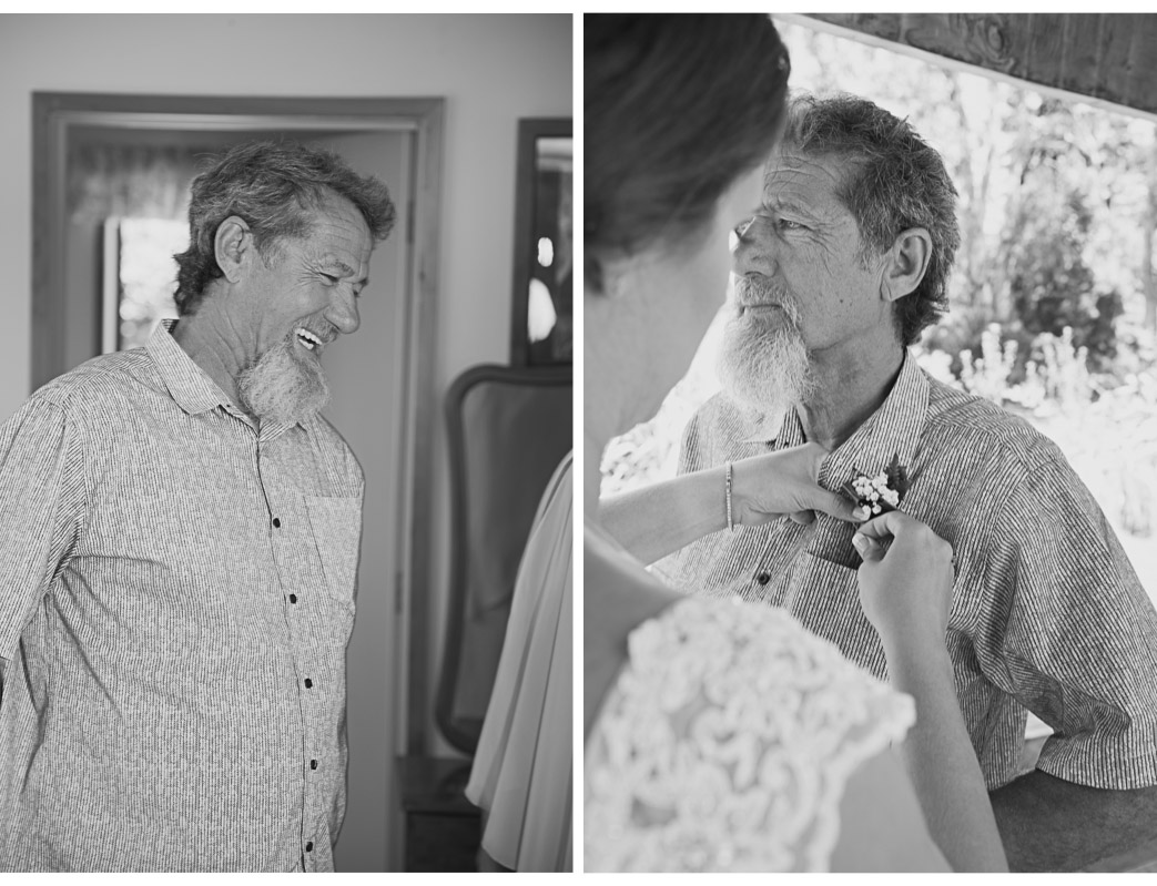 father of the bride getting ready for the wedding