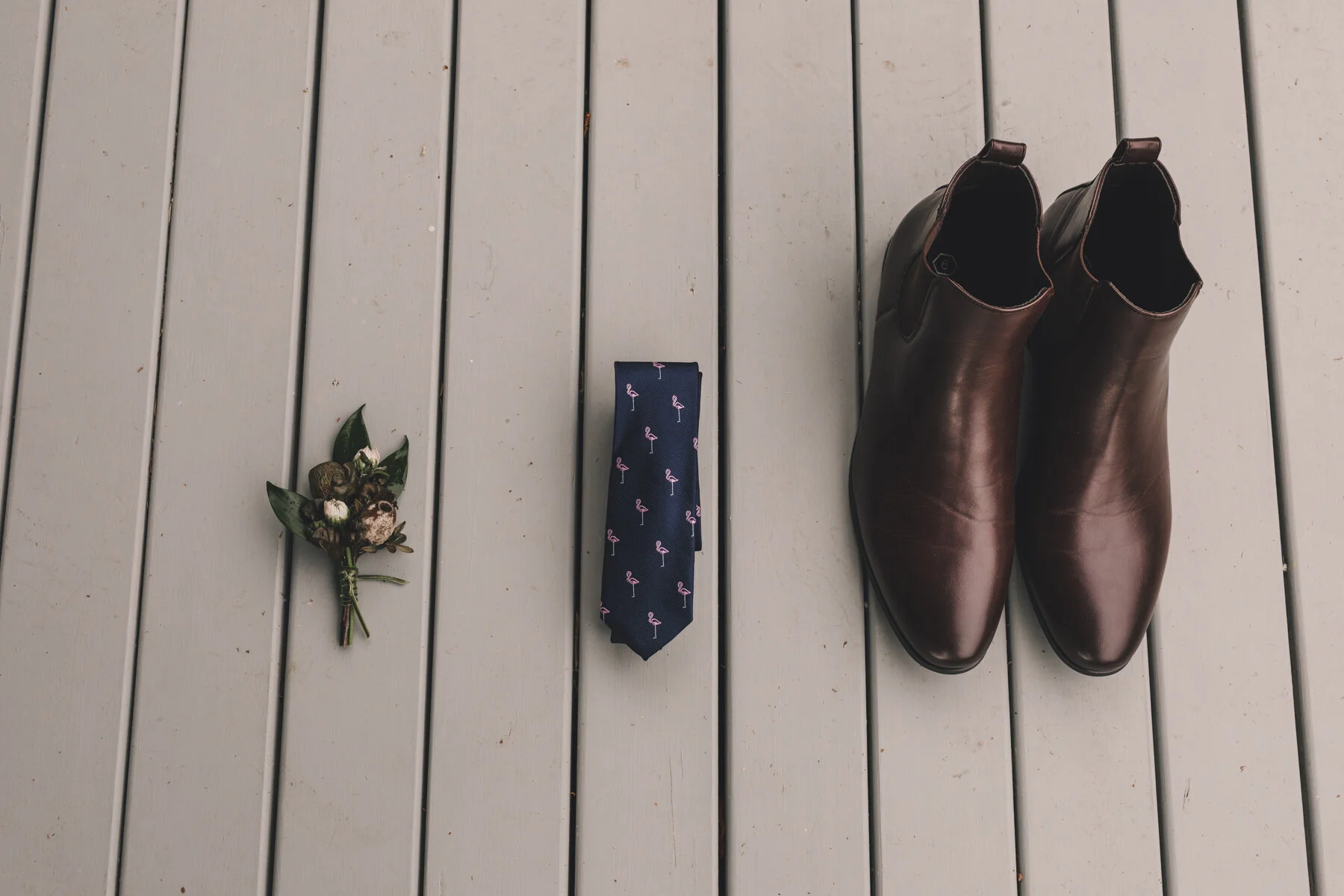 grooms flatlay