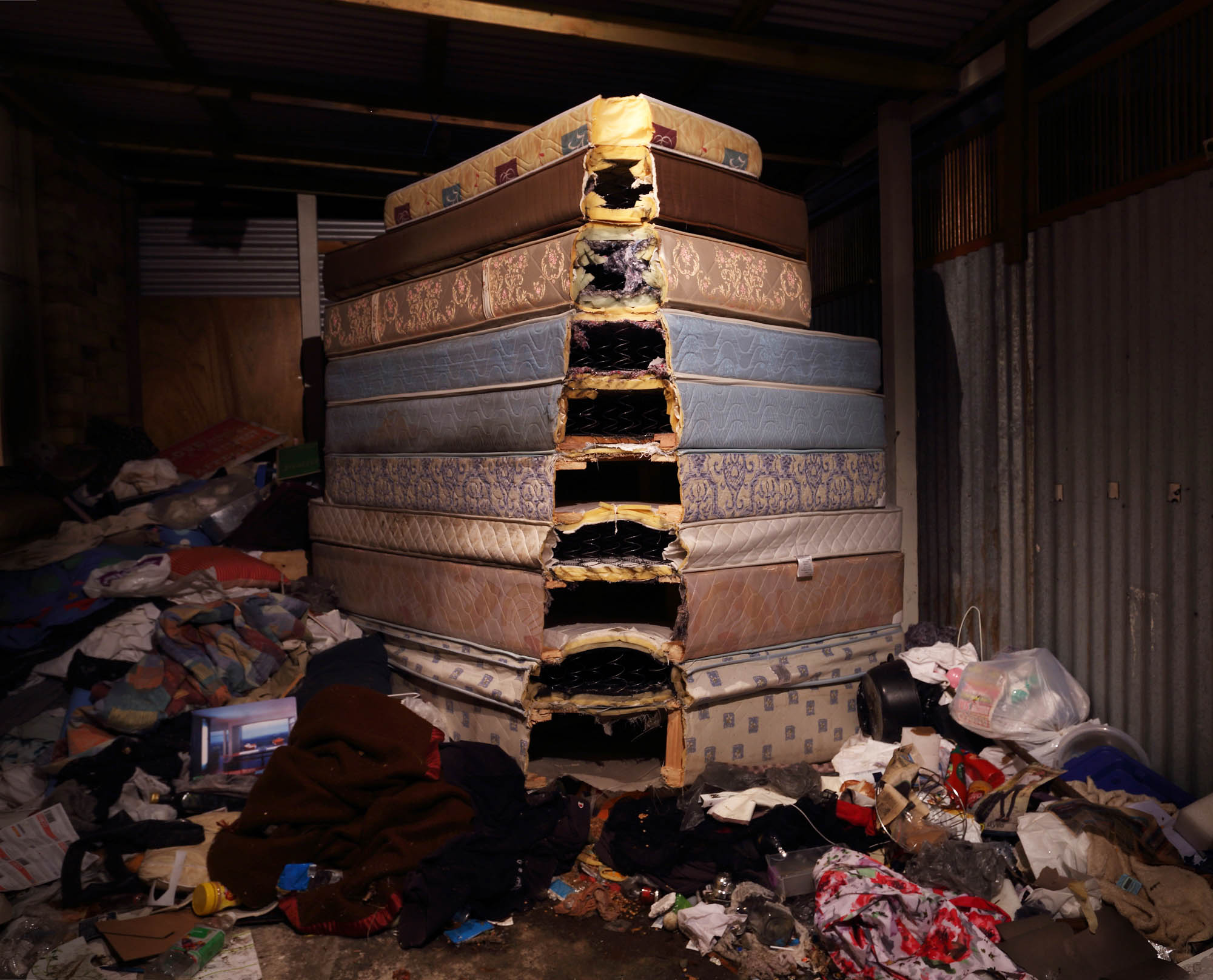 4. Missing - Mattress stack - Belfield abandoned house - Sighting Exhibition - Robbie Rowlands - 2016 - web.jpg