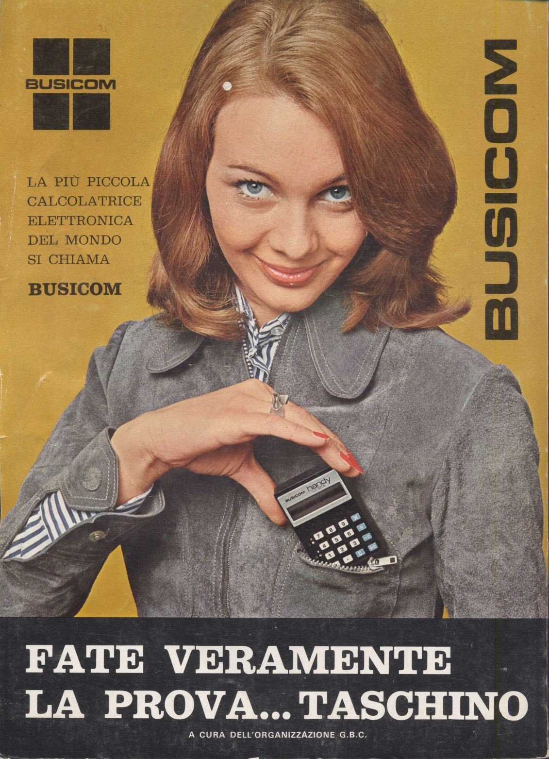 Early 1970's Italian calculator advert , posted to Flickr by Matthew Rutledge .