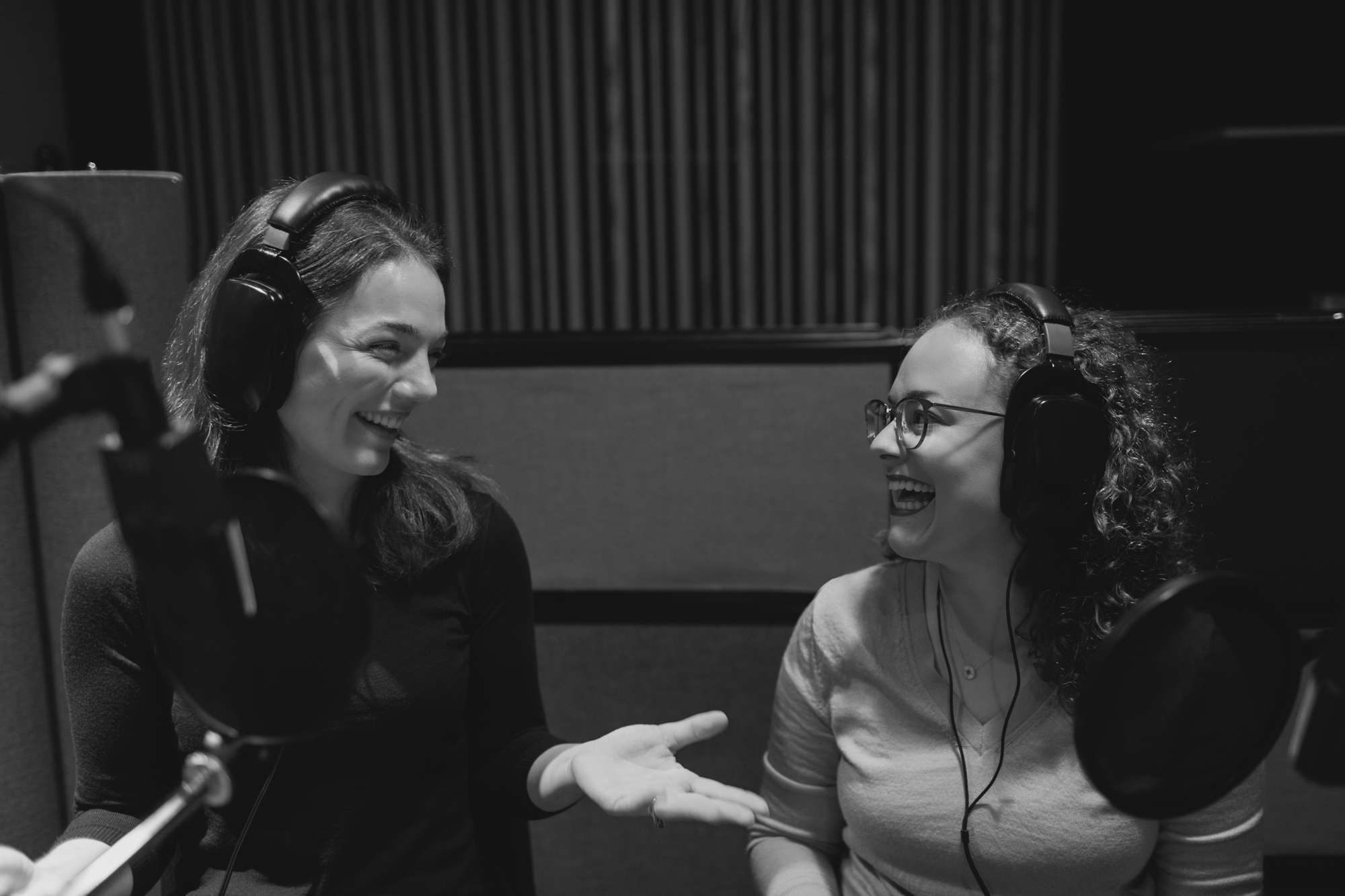 The Should We crew (me and Lisa ) at Women’s Audio Mission. Photo by Melanie Riccardi .