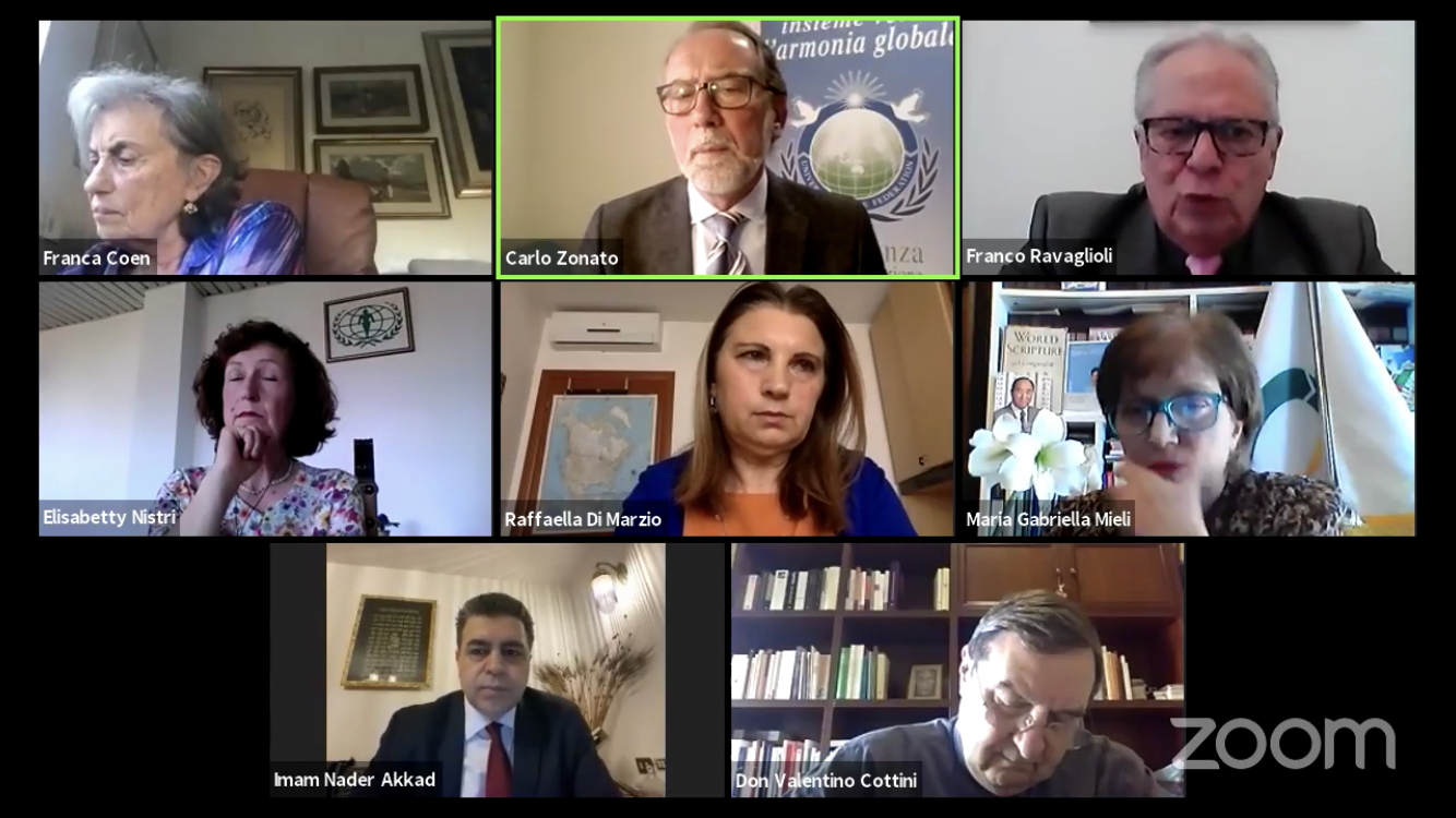 LIREC PARTECIPA A: INCONTRI DI PACE.  IL RUOLO DELLE FEDI E DELLA SPIRITUALITA' NEL TEMPO DEL CORONAVIRUS