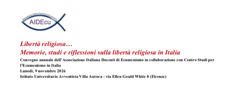 LIREC PARTECIPA A Convegno: Libertà religiosa. Memorie, studi e riflessioni sulla libertà religiosa in Italia