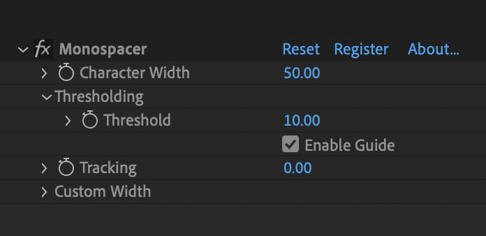 Monospacer UI