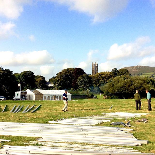 The marquees are going up! #widecombefair #september #devonlife