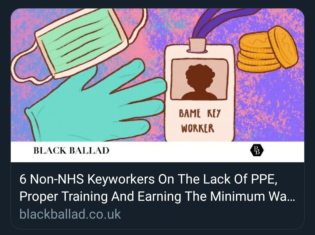 6 Non-NHS Keyworkers On The Lack Of PPE, Proper Training And Earning The Minimum Wage - Black Ballad