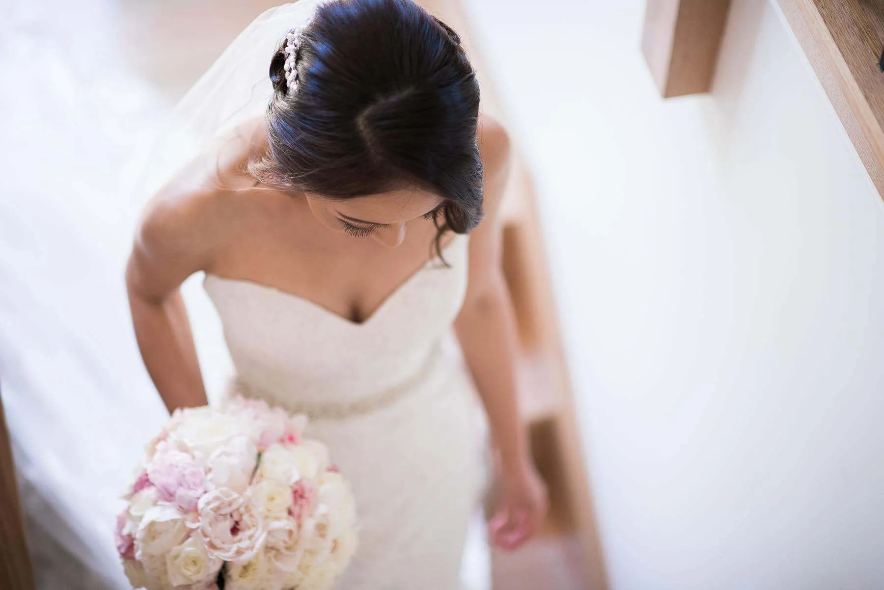 Paste pink and white Peony bouquet