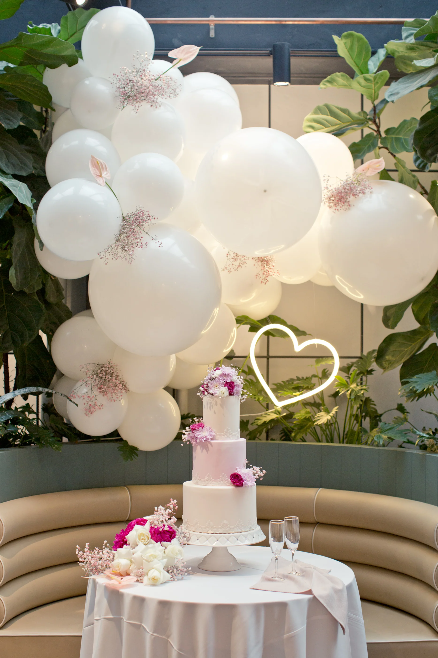 Balloons and Cake