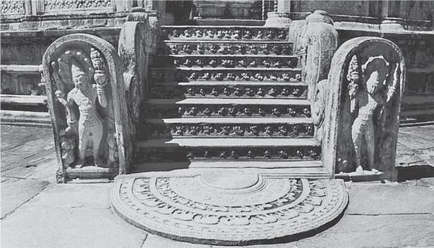 The Vatadage moonstone in Polonnaruwa