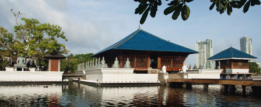 Seema Malaka (1976) - a modern temple which is Bawa's take on the historical Anuradhapura structures