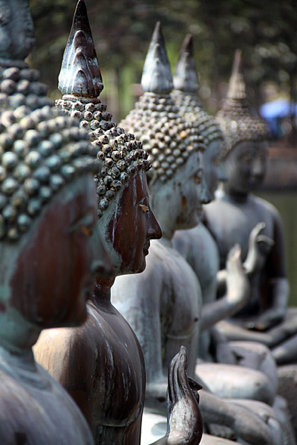 Seema Malaka, Colombo - detail of Buddha statues