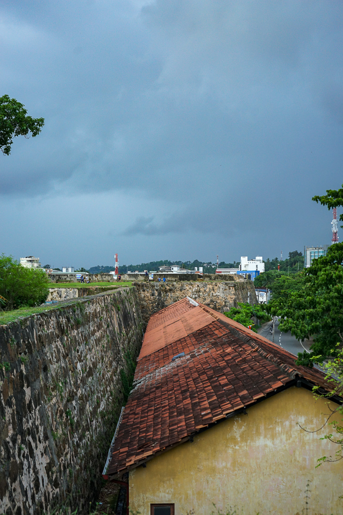 Rampart and rooftops of terracotta tile