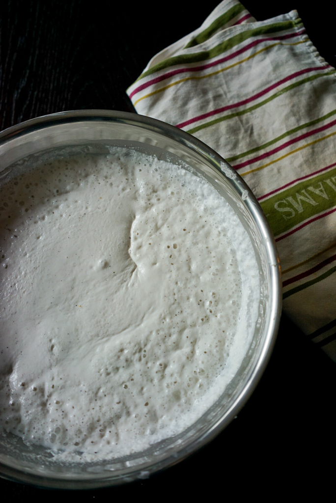 Fermented batter with coconut milk added