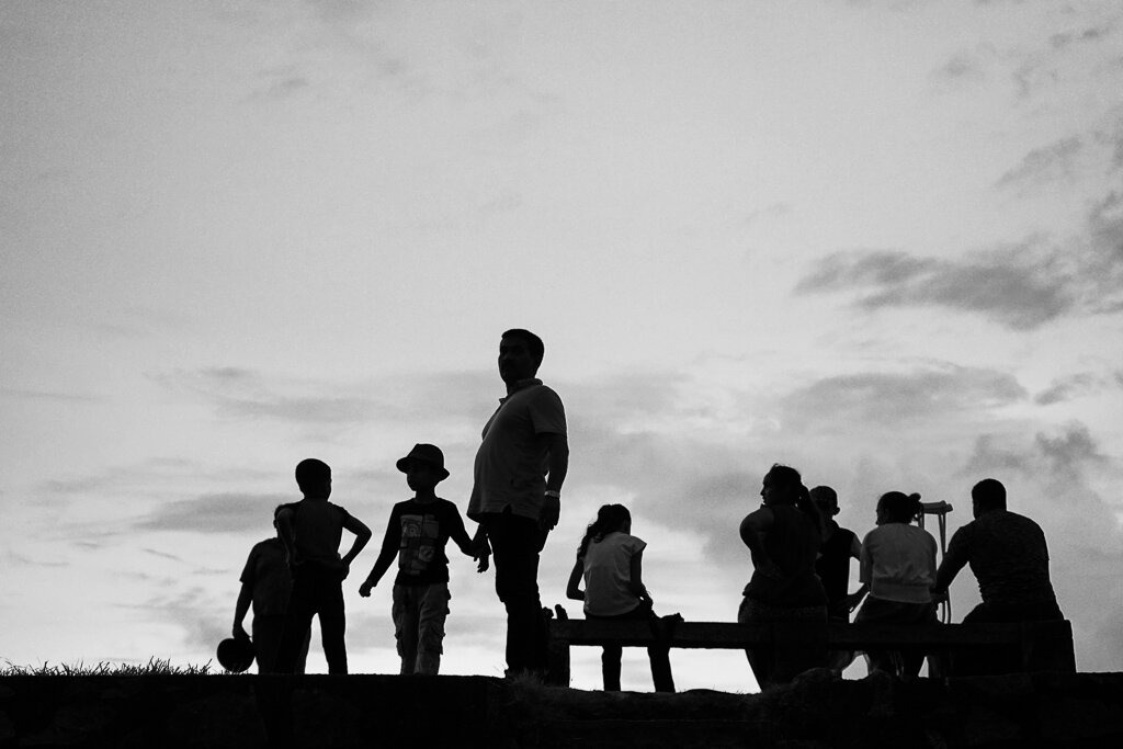 Afternoon street scene at Galle Fort ramparts, Sri Lanka