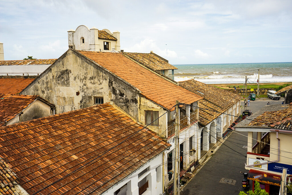 Rooftop of Galle Fort - view from Raux Bros cocktail bar