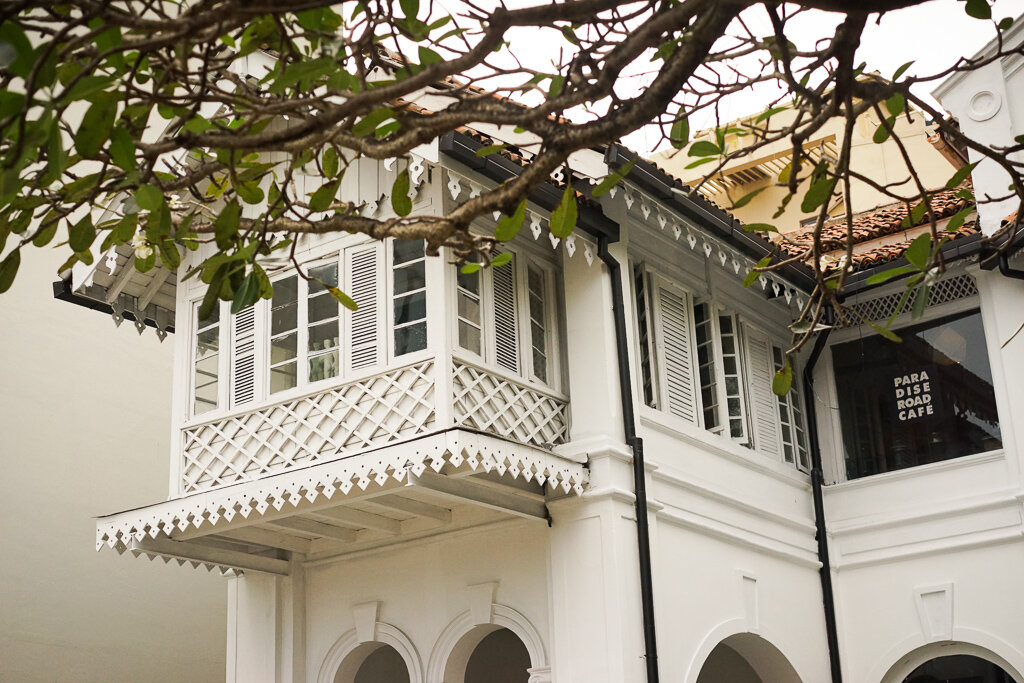 Paradise Road cafe in colonial architecture of Sri Lanka