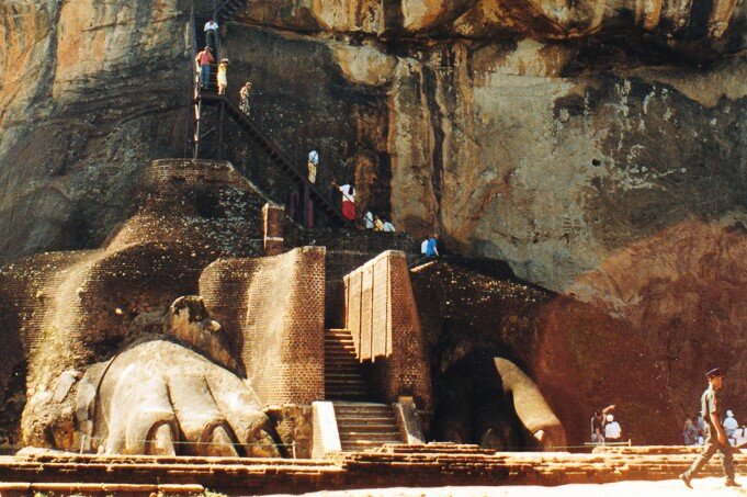 The climb up from the Lion's Paw at Sigirya, Sri Lanka