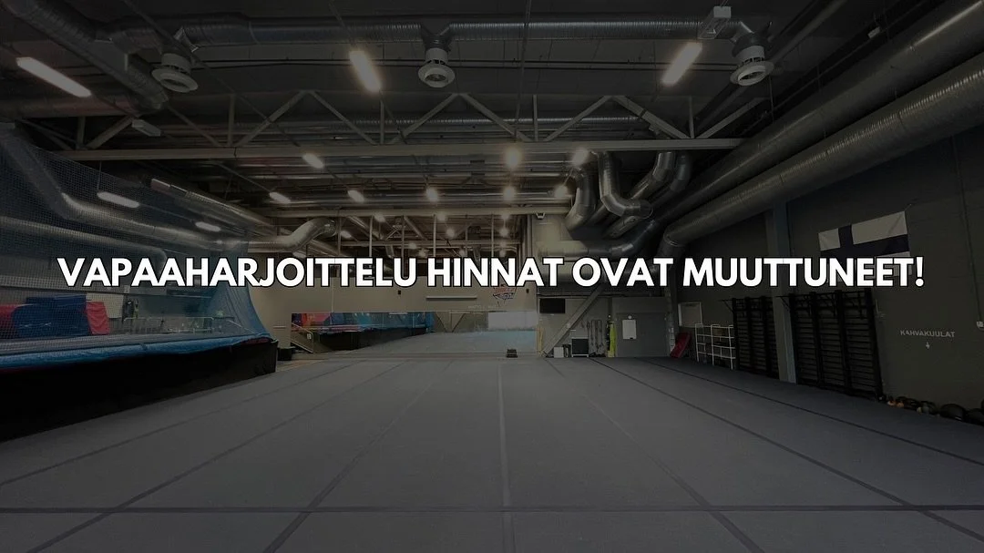 TIEDOKSI!

Vapaaharjoitteluhinnat ovat muuttuneet vuodenvaihteessa:

Nykyiset hinnat:

Kertamaksu
	&bull;	10,50 &euro;

Sarjakortit
	&bull;	5 kertaa: 37,50 &euro;
	&bull;	10 kertaa: 67,50 &euro;
	&bull;	15 kertaa: 94,50 &euro;

Kuukausikortit
	&bull;