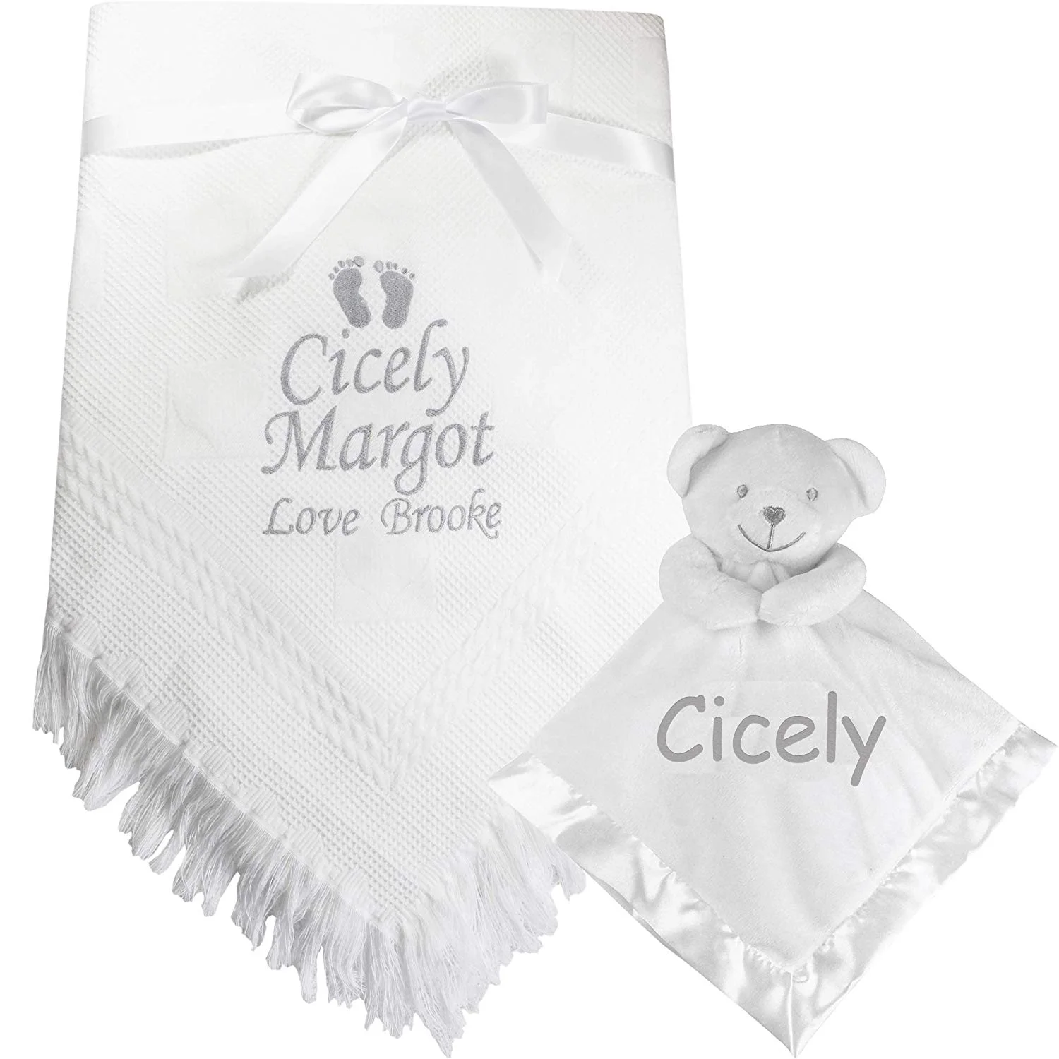 personalised baby shawl