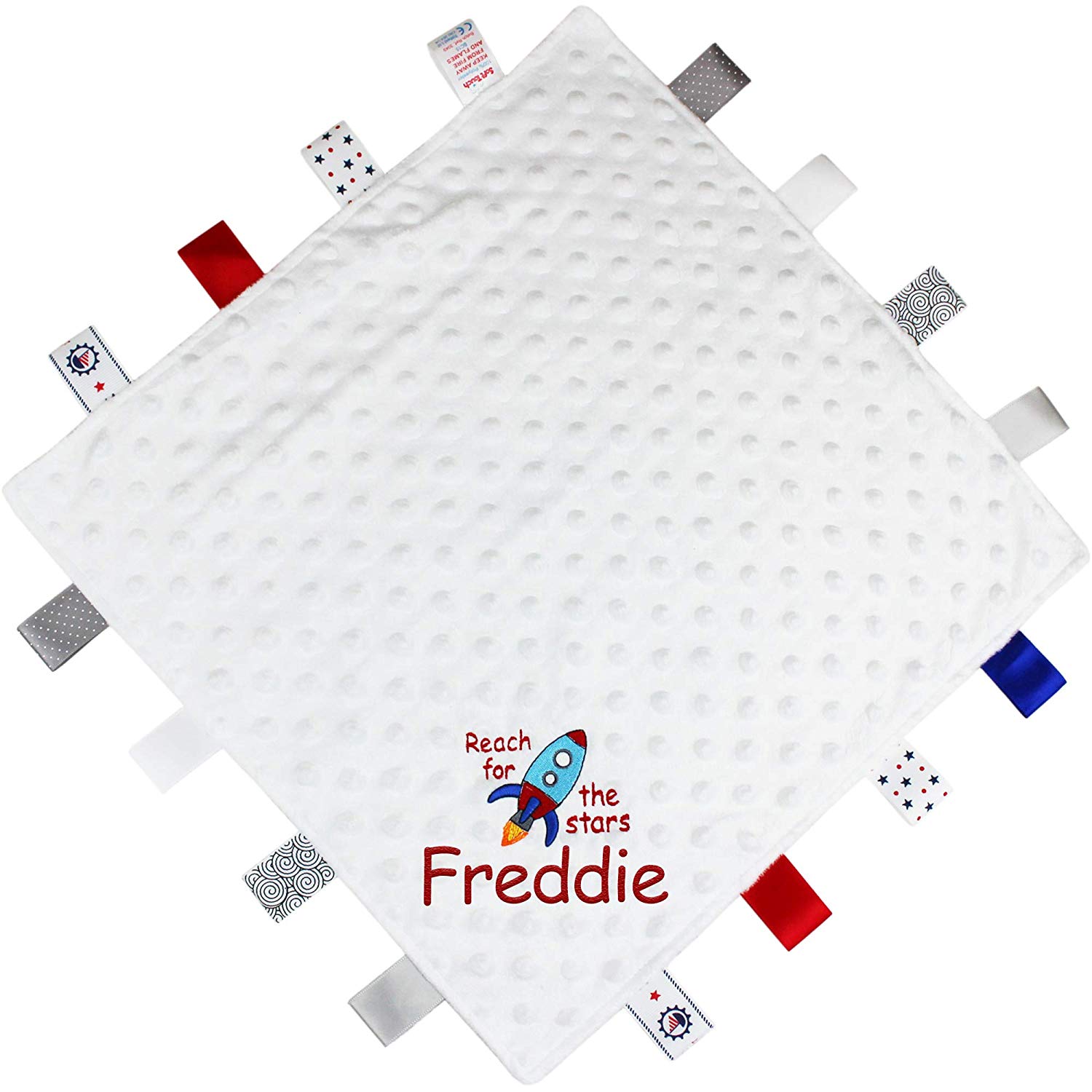 personalised taggy blanket