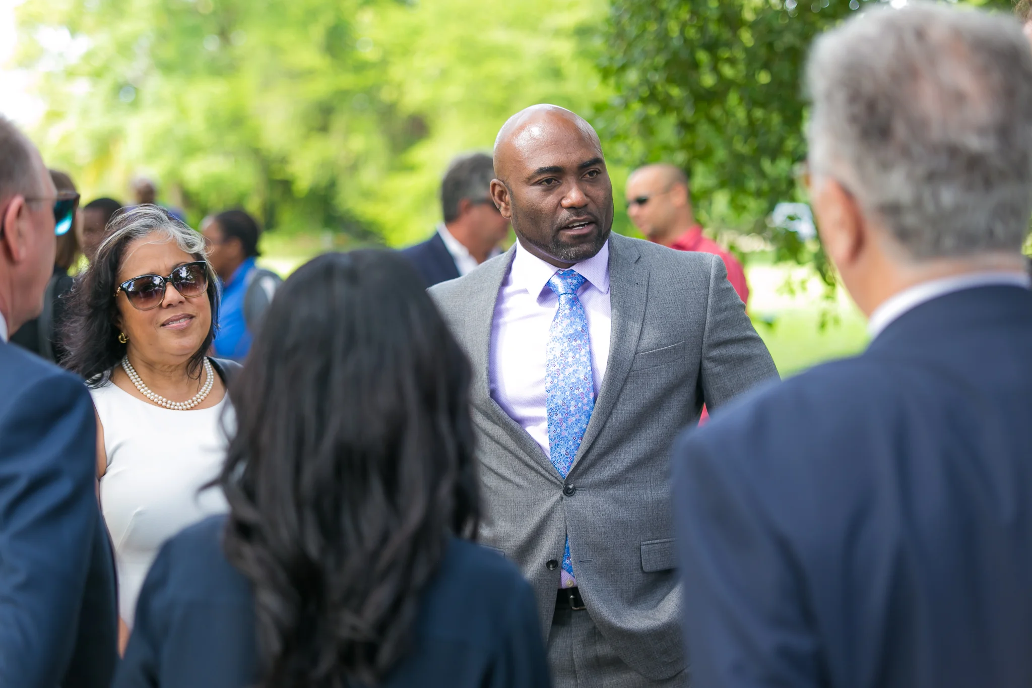 Dr. the Hon. Andrew Wheatley, Minister of Science, Energy & Technology of Jamaica with Mrs. Hillary Alexander, Permanent Secretary for MSET with the French Ambassador and Ms. Angella Rainford.