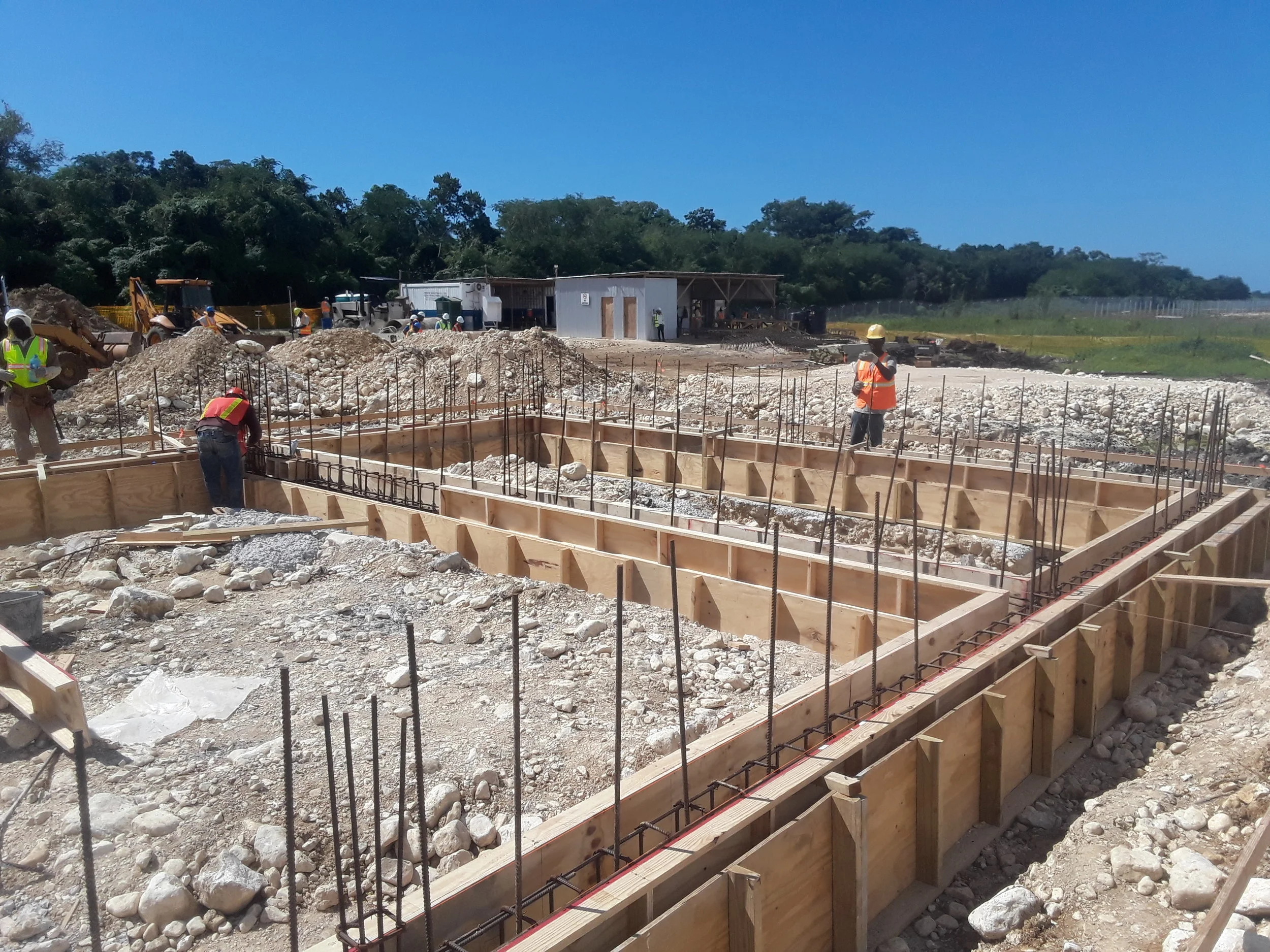 Foundation work for the substation infrastructure.