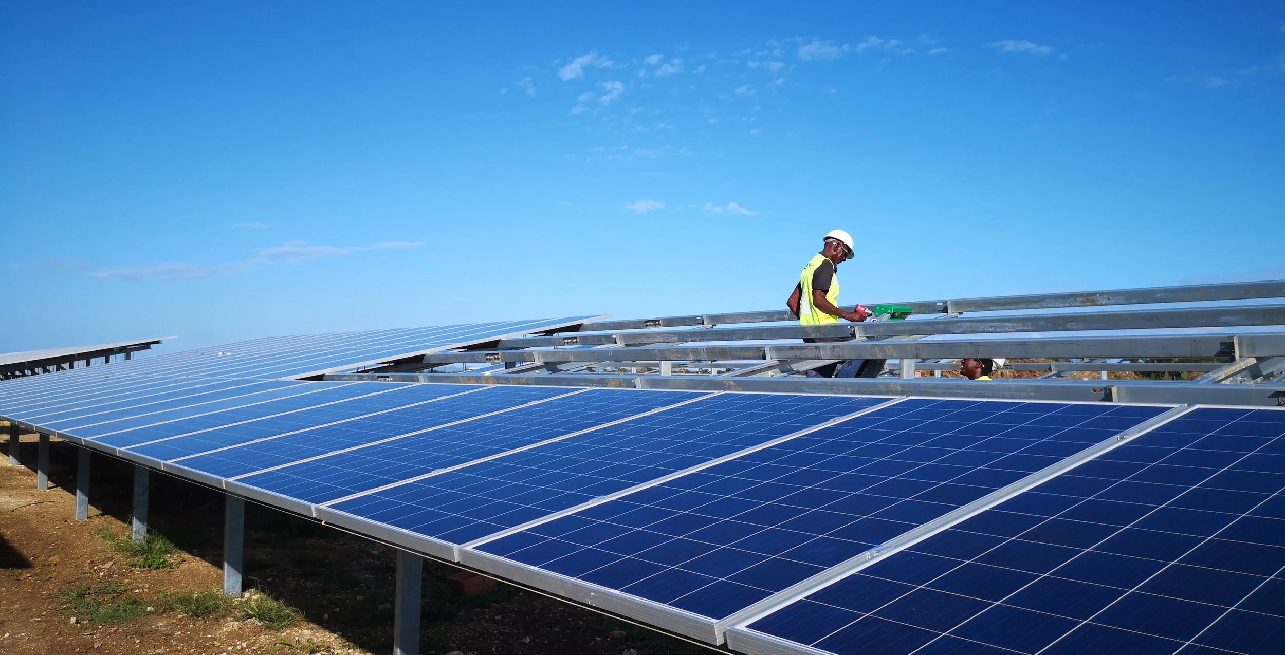 Ongoing panel installation.