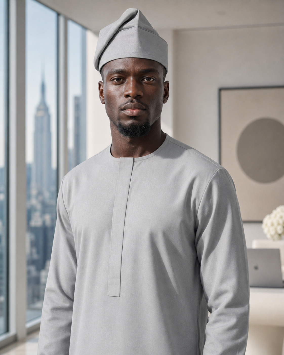 Cool Silver Gray Kaftan 03.png