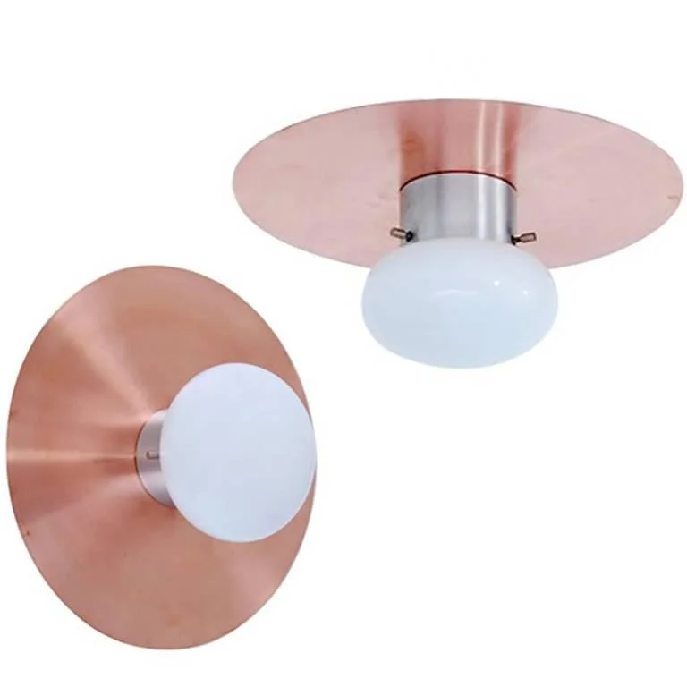 (3) Copper Flush Mounts or Sconces
