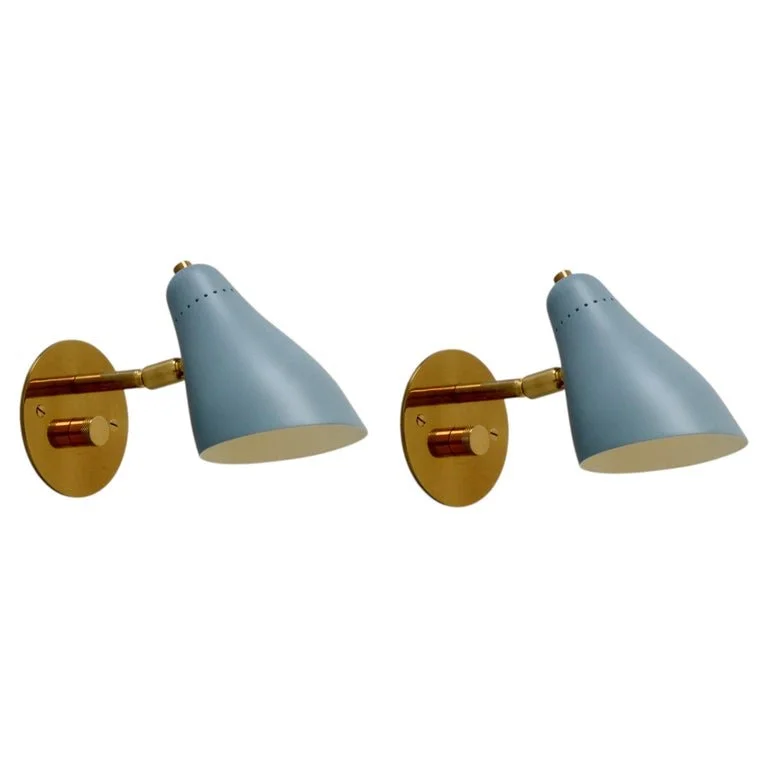 Pair of Ostuni Directional Sconces (Medium Blue)
