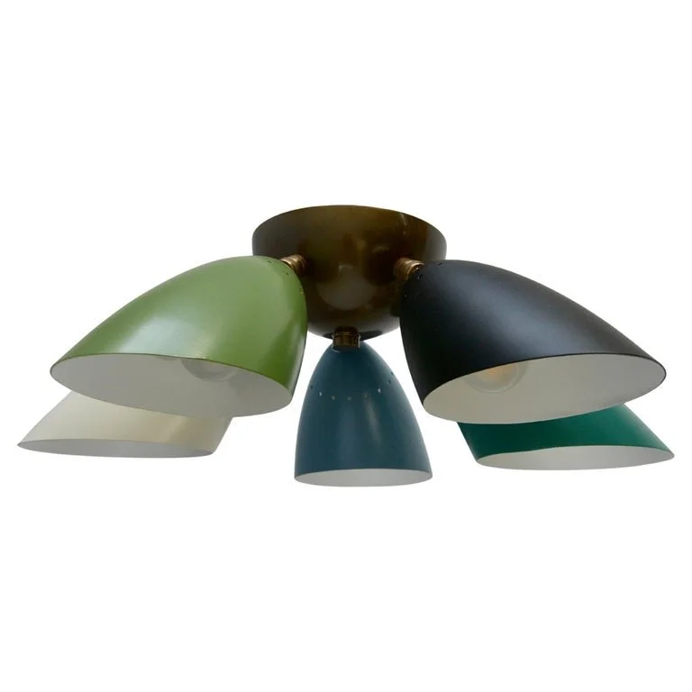 21st Century Multicolored Flush Mounts