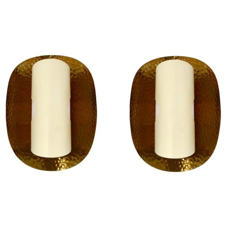 Pair of Hand Hammered Italian Sconces