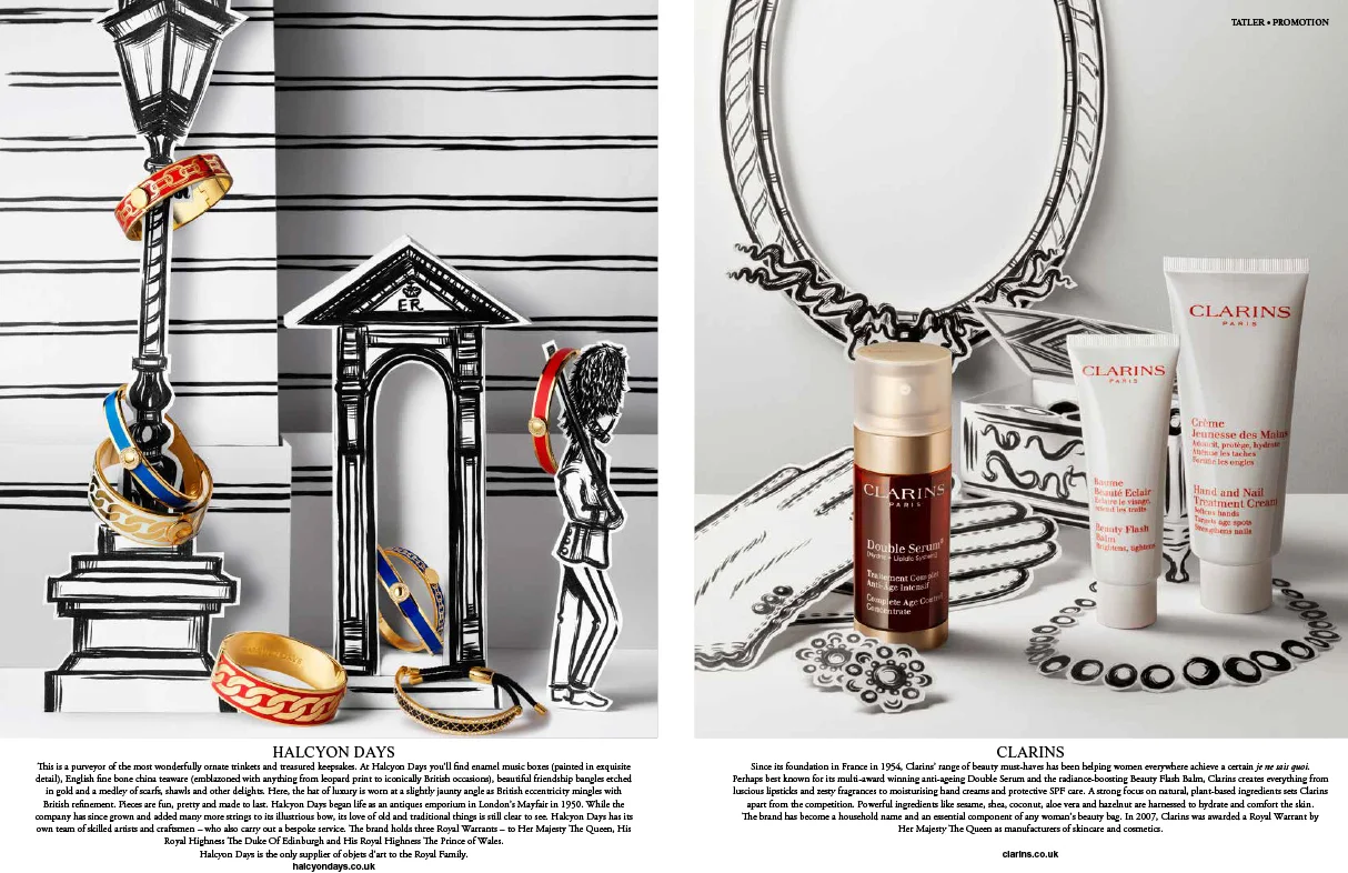 Seal of approval - Halcyon Days, Clarins - Samantha Brownstein Design Ltd