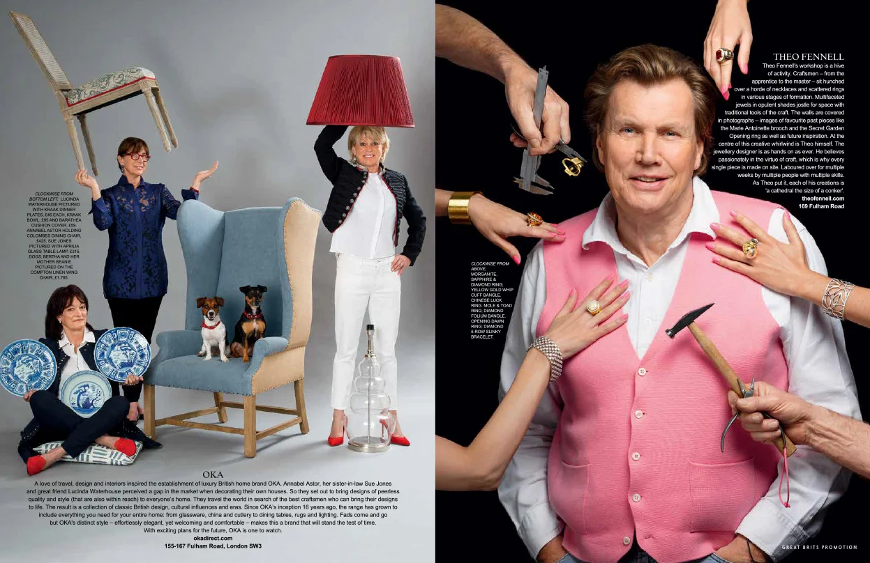 Great Brits - OKA, Theo Fennell - Samantha Brownstein Design Ltd
