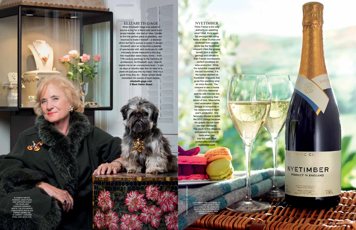 Great Brits - Elizabeth Gage, Nyetimber - Samantha Brownstein Design Ltd