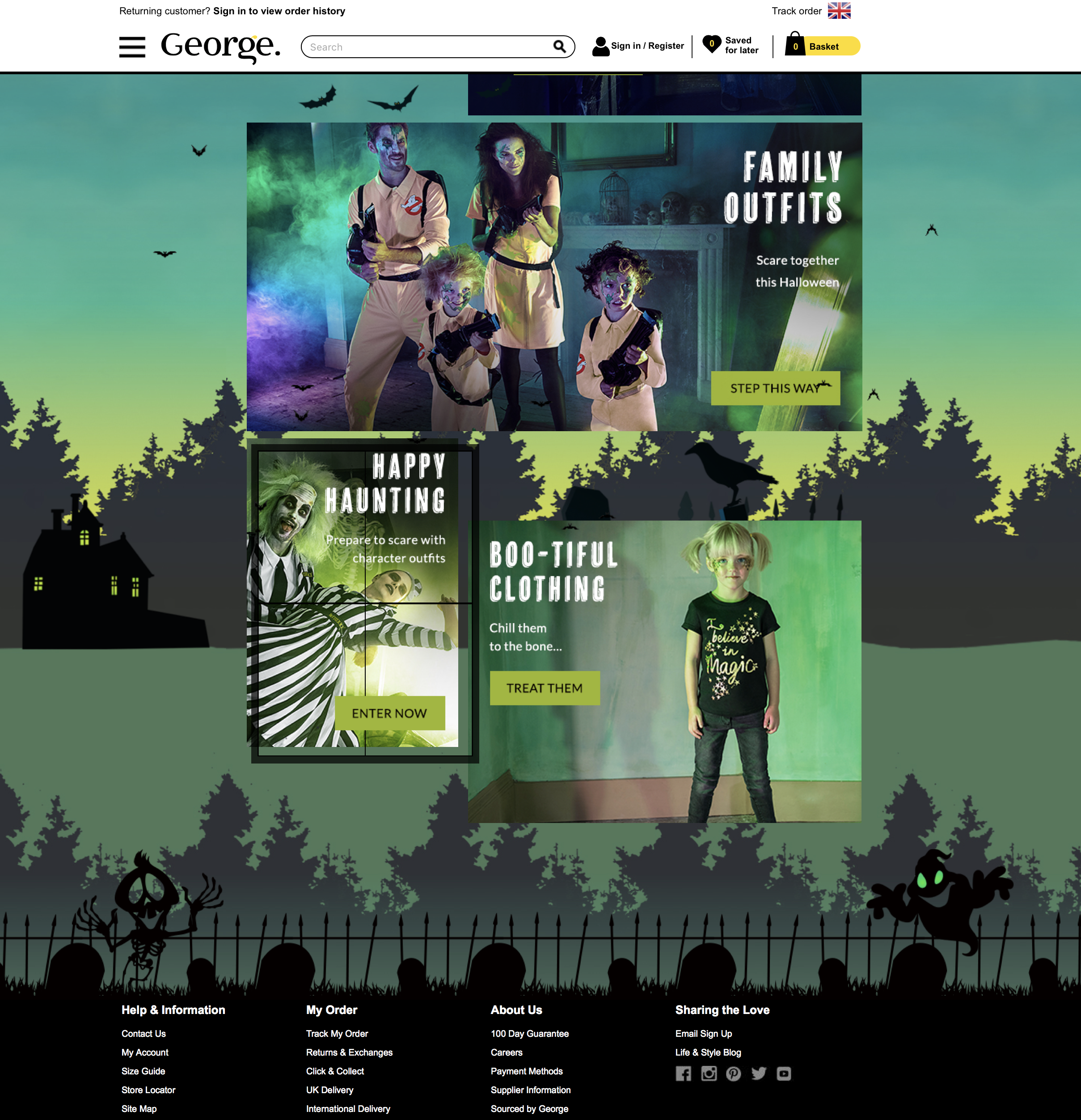 George at Asda Halloween 2017 Samantha Brownstein Design Ltd