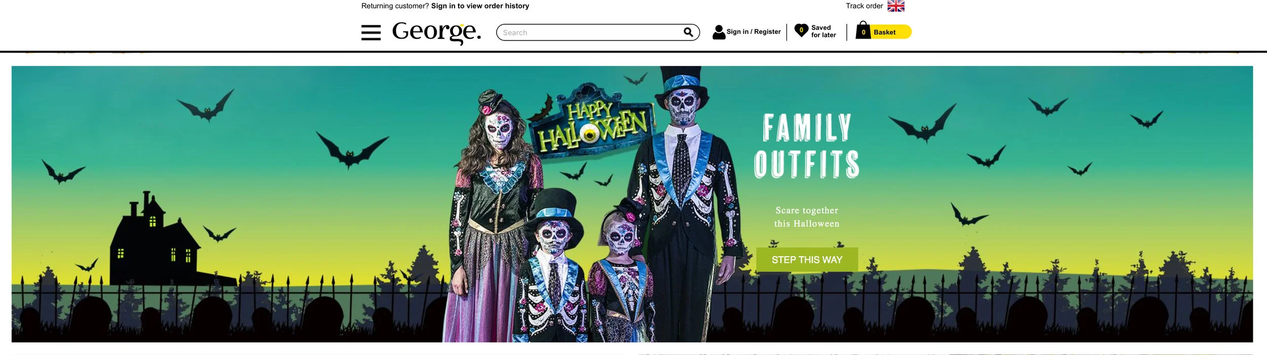George at Asda Halloween 2017 Samantha Brownstein Design Ltd