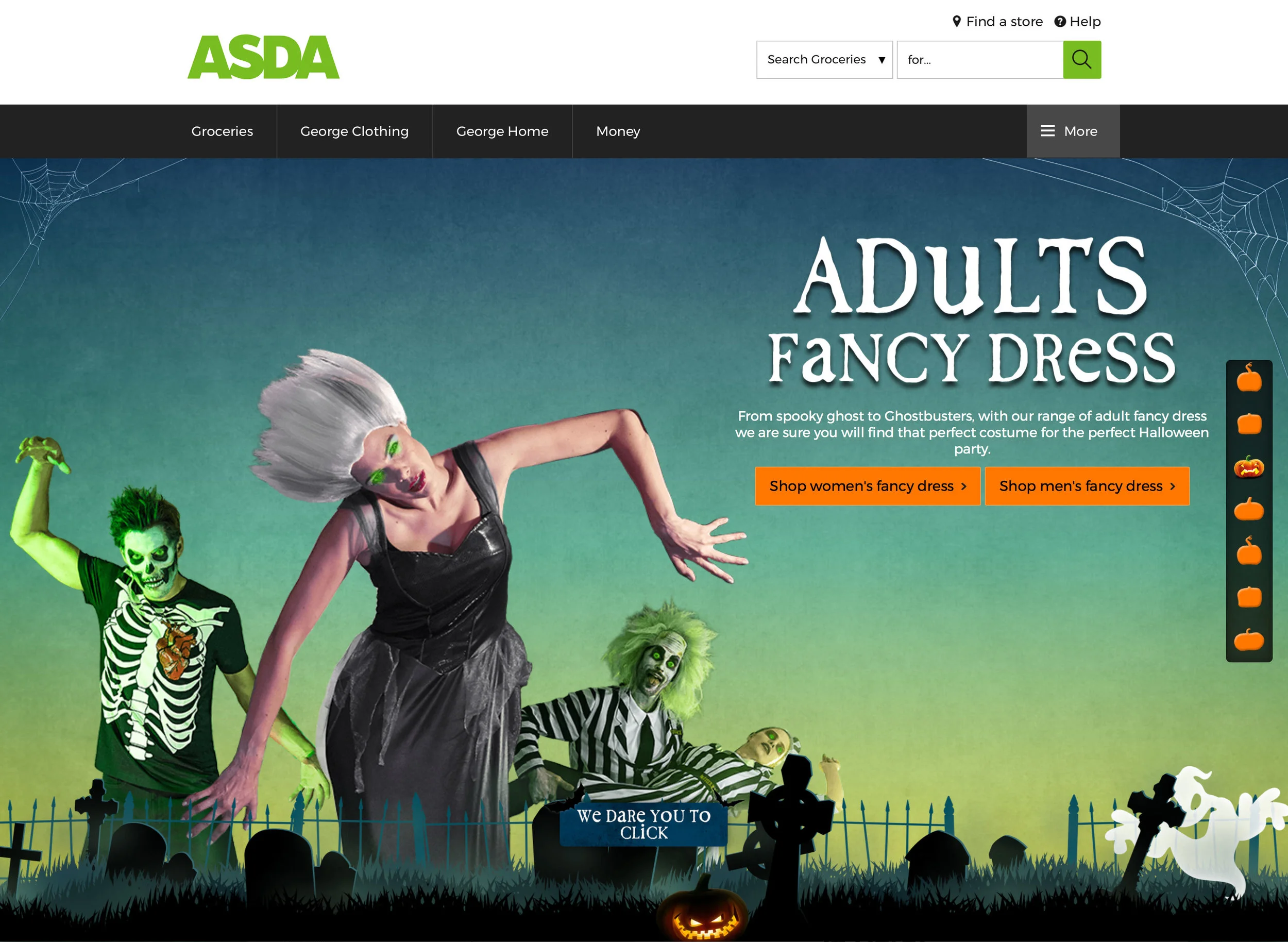 George at Asda Halloween 2017 Samantha Brownstein Design Ltd