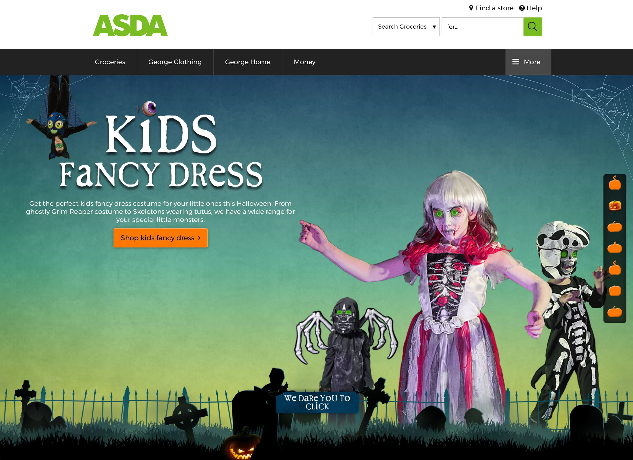 George at Asda Halloween 2017 Samantha Brownstein Design Ltd