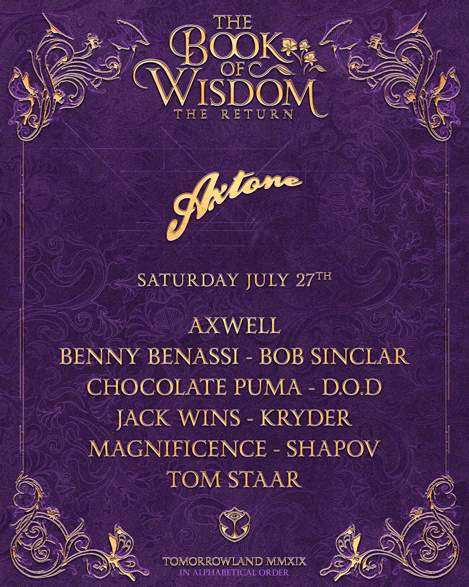 Axtone Stage Lineup - Tomorrowland 2019
