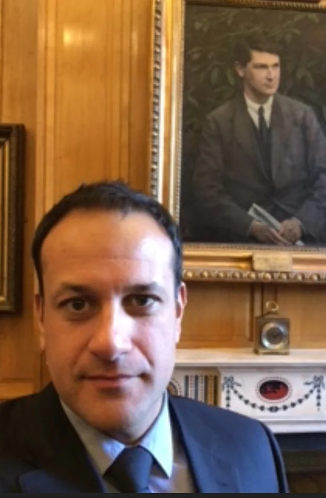 #leovaradkar with a portrait of Michael Collins&nbsp;