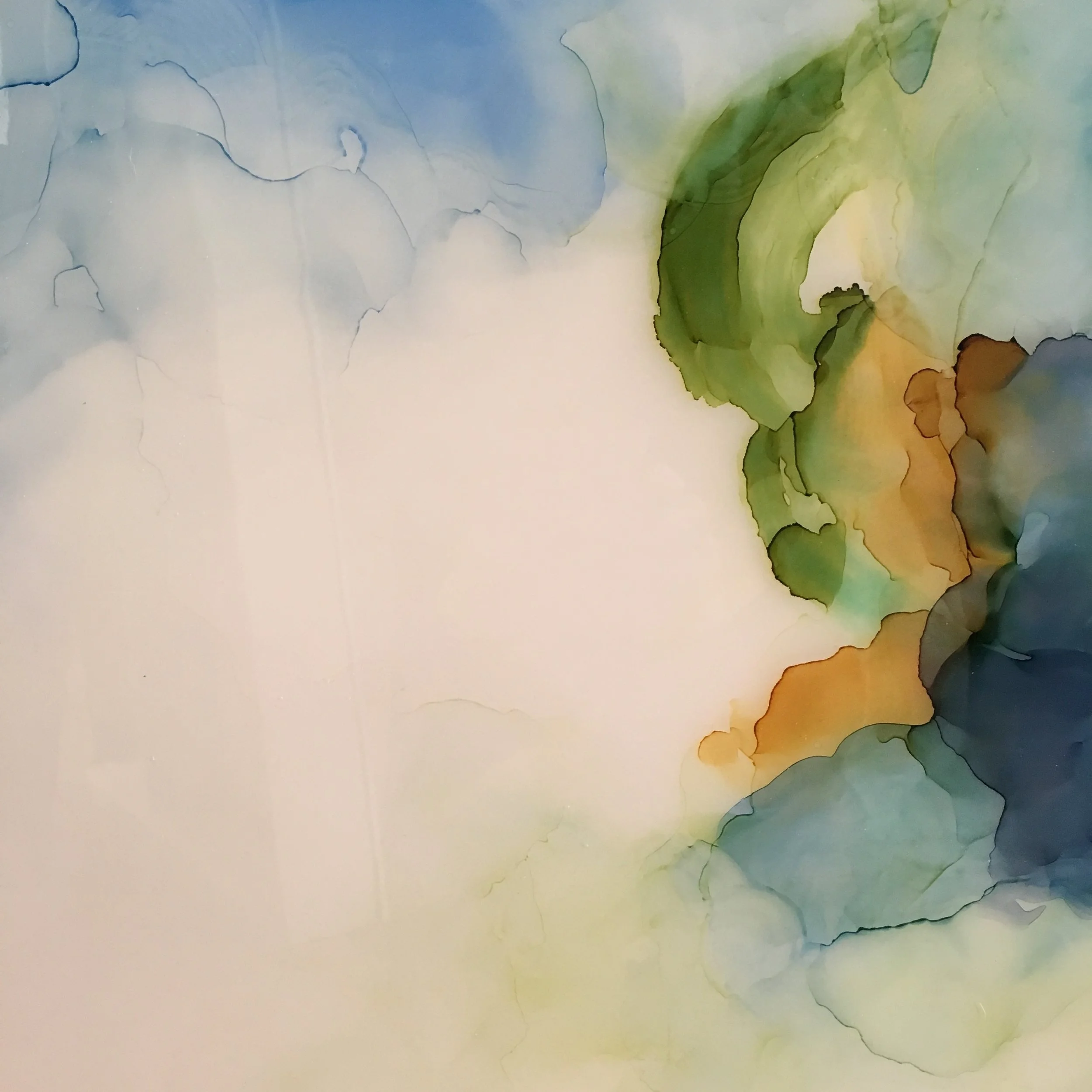 detail of myths that we live by mixed media resin abstract art by north carolina artist amanda moody