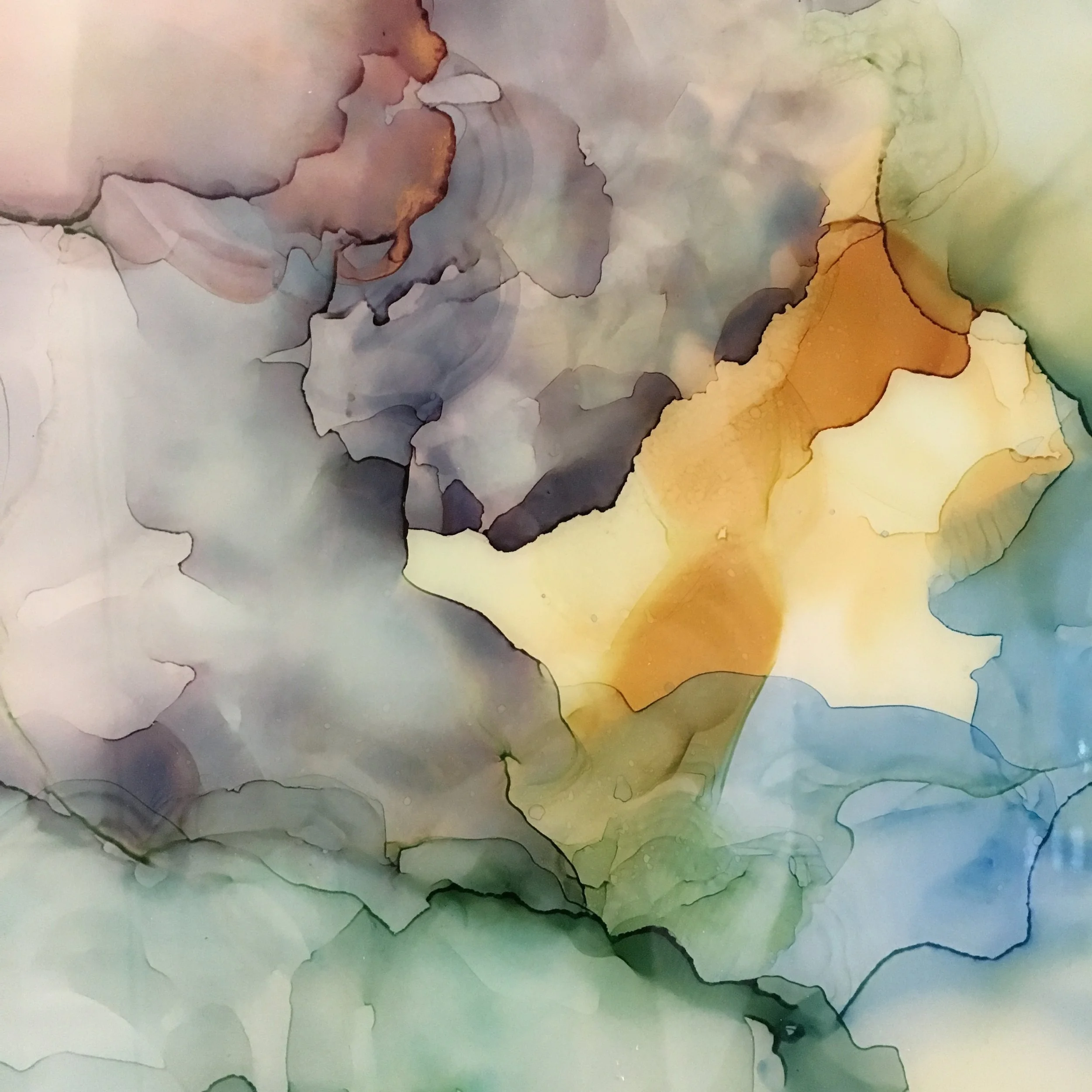 detail of myths that we live by mixed media resin abstract art by north carolina artist amanda moody