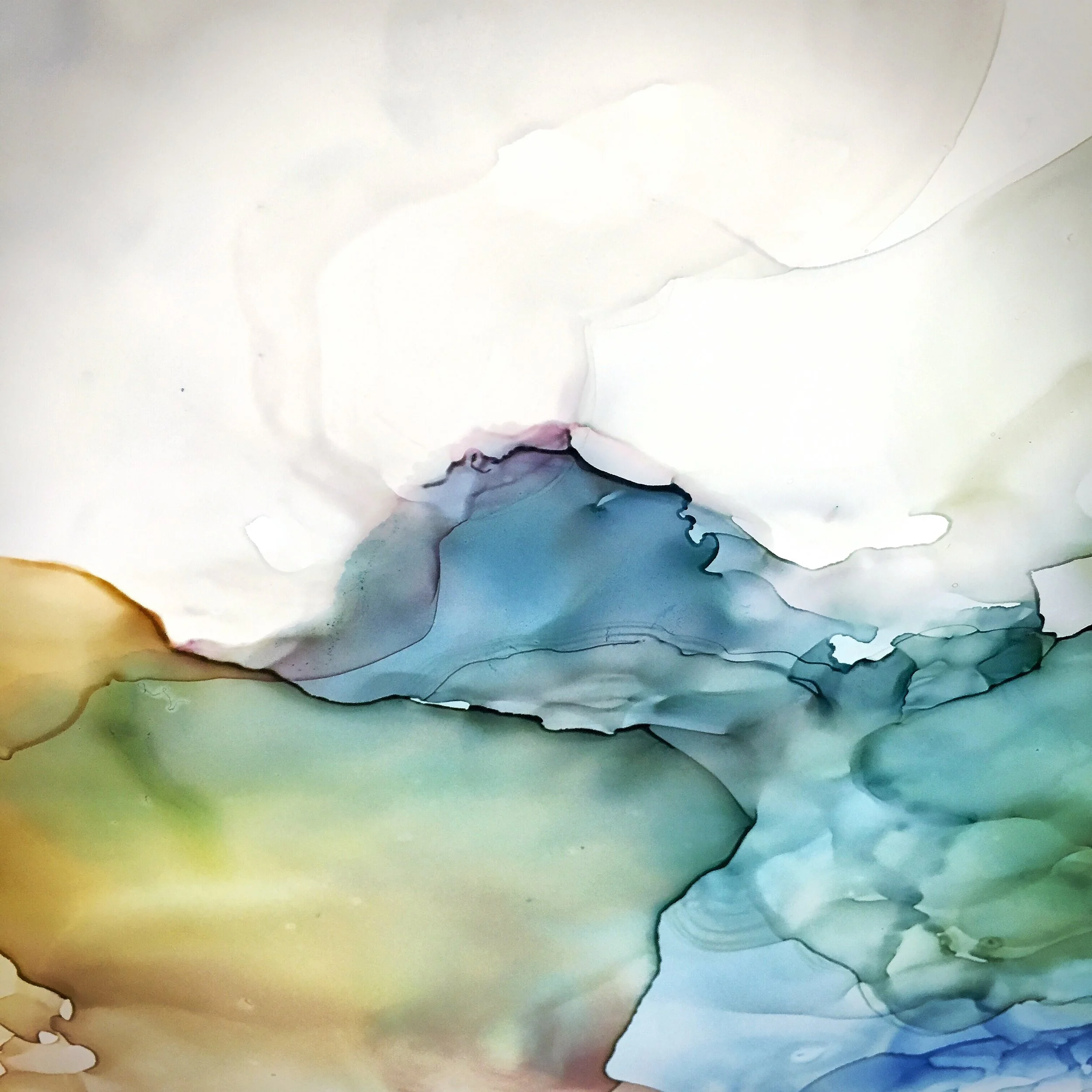 detail of myths that we live by mixed media resin abstract art by north carolina artist amanda moody