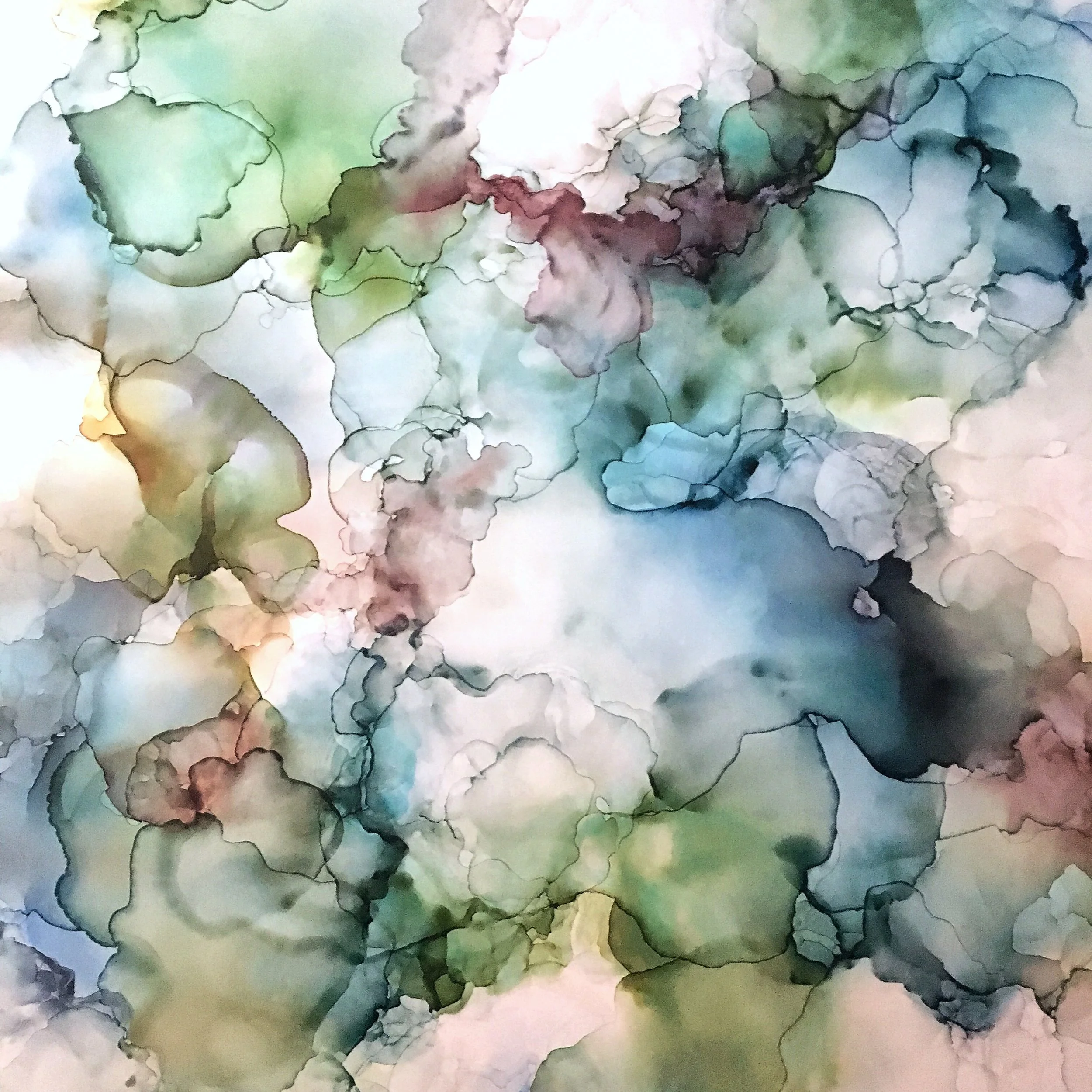 detail of myths that we live by mixed media resin abstract art by north carolina artist amanda moody