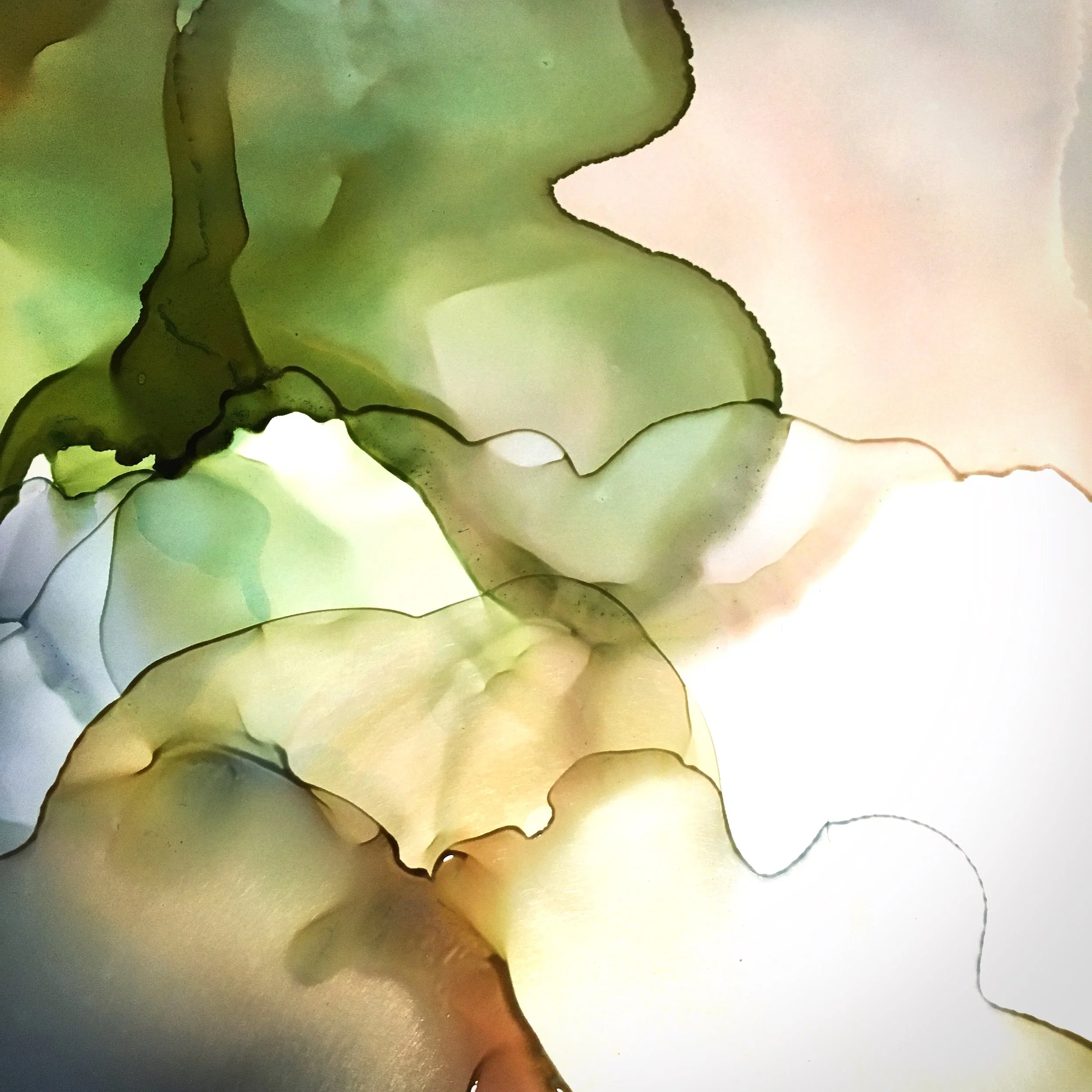 detail of myths that we live by mixed media resin abstract art by north carolina artist amanda moody