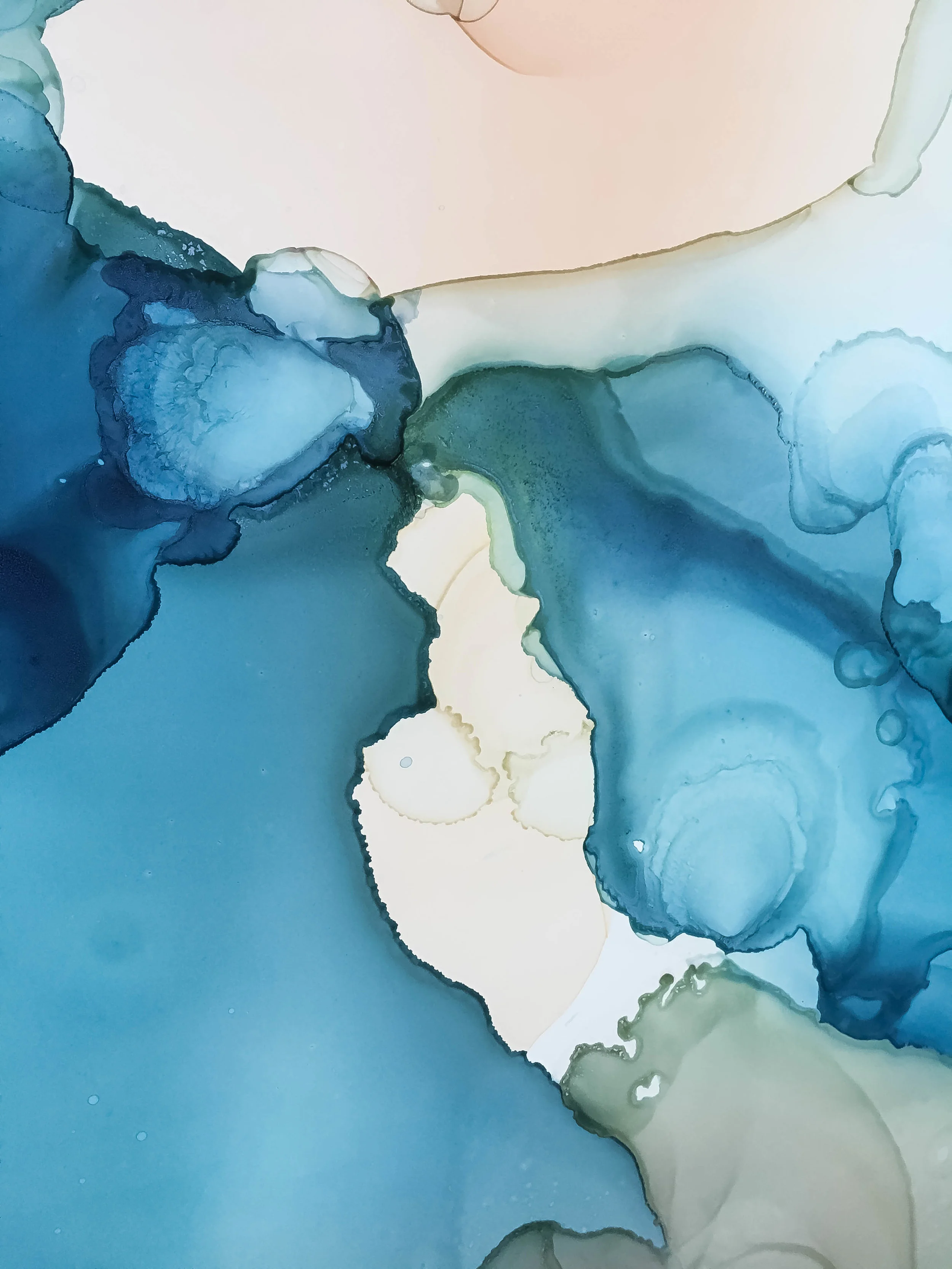 detail of capricorn ink diptych on Claybord by North Carolina abstract artist Amanda Moody
